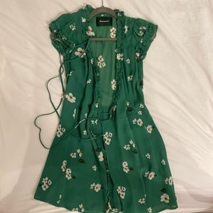 Reformation floral wrap dress